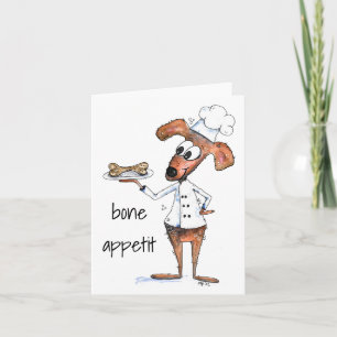 Tarjeta Cute Whimsical Dog Chef
