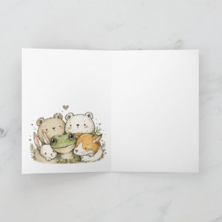 Tarjeta Cute Woodland Friends Birthday Card | Adorable Fro