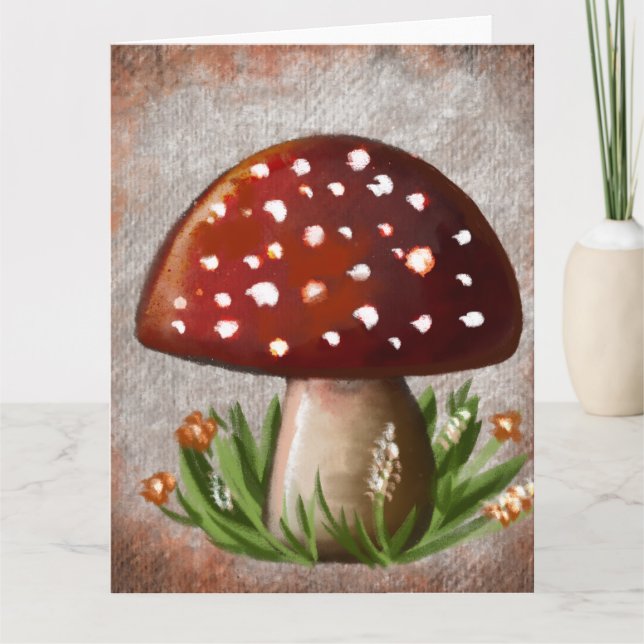 Tarjeta Cute Woodland Mushroom Tissue Paper (Anverso)