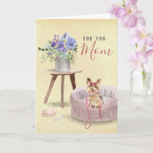 Cute Yorkie Acuarela Día de la Madre Personalizado