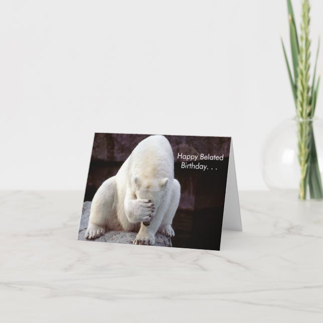 Tarjeta Cuteness Galore Belated Birthday Card (Anverso)