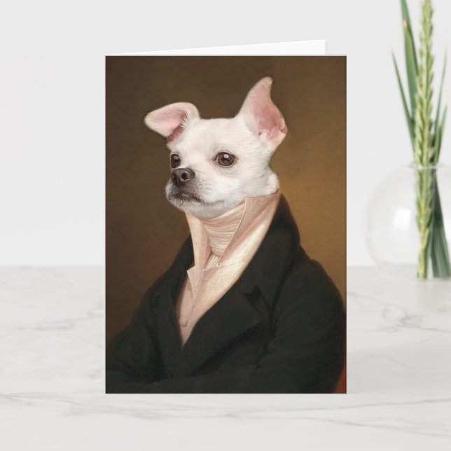Tarjeta Cutest Baby Animals | Royal Chihuahua Portrait (Anverso)