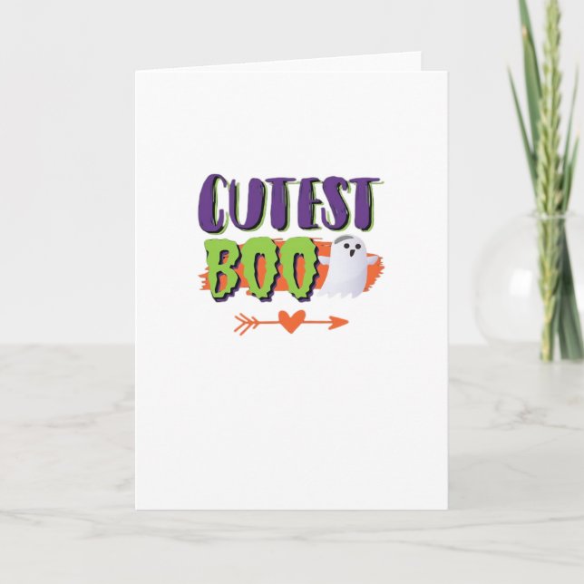 Tarjeta Cutest Boo Halloween Funny Casual (Anverso)