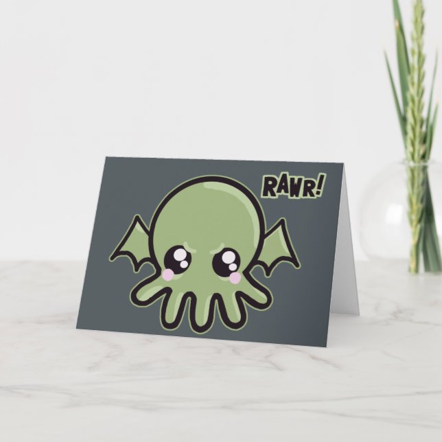 Tarjeta Cutie Baby Cthulhu (Anverso)