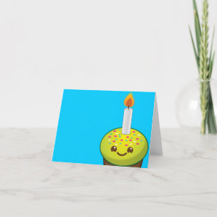 Tarjeta Cutie Cupakes Happy Birday Smiles