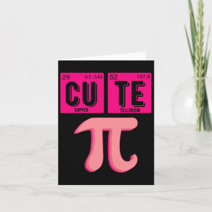 Tarjeta Cutie Matemáticas Periódicas Cue Pie Pi Day