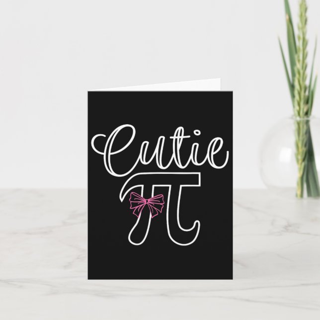 Tarjeta Cutie Pi Coquette Bow Mujeres Jóvenes Teac Math (Anverso)