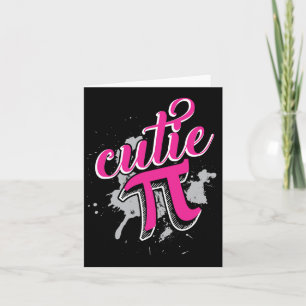 Tarjeta Cutie Pi divertida matemática 3.14 Feliz Día de Pi