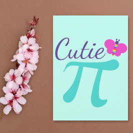 Tarjeta Cutie Pi Symbol Cuth Math Pun