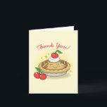 Tarjeta Cutie Pie Birthday Party Kids Cherry Gracias<br><div class="desc">Este adorable trozo de tarta de cerezo es perfecto para una fiesta de cumpleaños de un niño con tema de pastel. Un pastel dulce personalizado con picantes de plumón en un fondo amarillo con acentos rojos.</div>