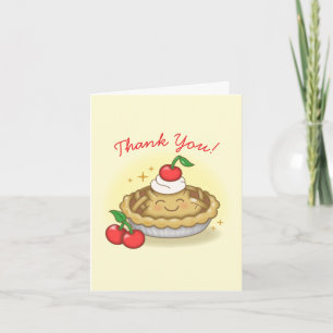 Tarjeta Cutie Pie Birthday Party Kids Cherry Gracias