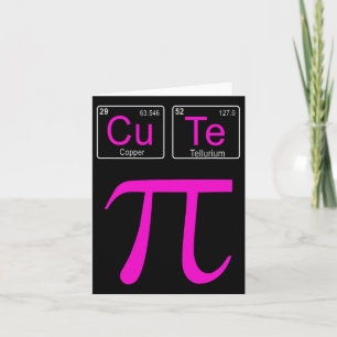 Tarjeta Cutie Pie Pi Day Cute Math Periódico Table Pun Reg