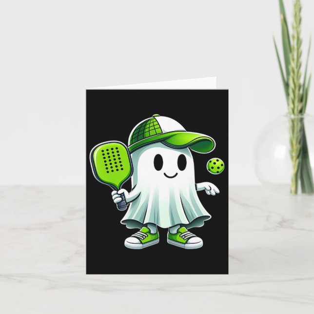 Tarjeta Cuto Fantasma Jugando Picklebyll - Gracioso Pickle (Anverso)