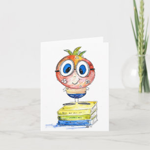 Tarjeta Cuto libro caprichoso Nerd