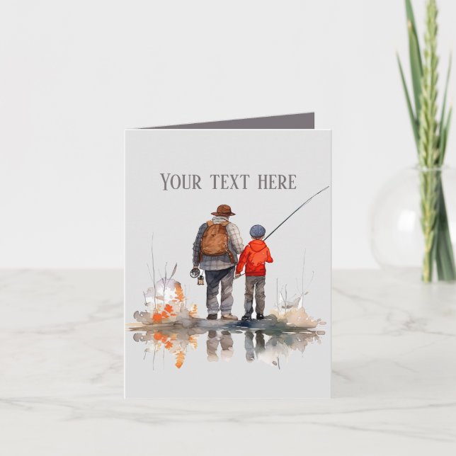 Tarjeta Cuto padre hijo añadir texto (Anverso)