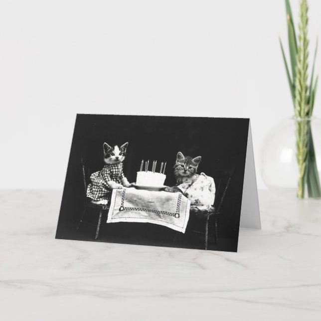 Tarjeta Cuto pastel de cumpleaños (Anverso)