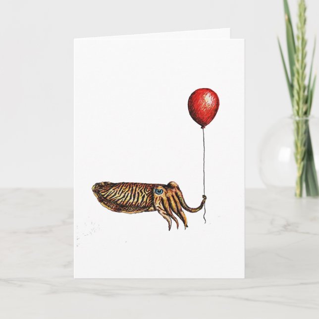 Tarjeta Cuttlefish Birday (Anverso)