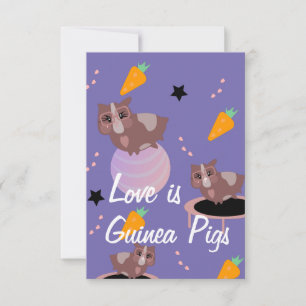 Tarjeta Cuyes Lindos Haciendo Ejercicio