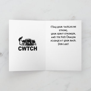 Tarjeta Cwtch Humor de Rugby Galés