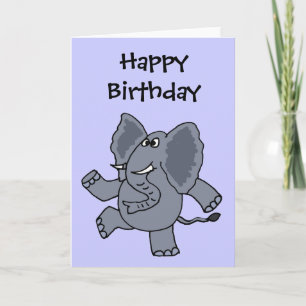 Tarjeta CY elefante divertido del baile