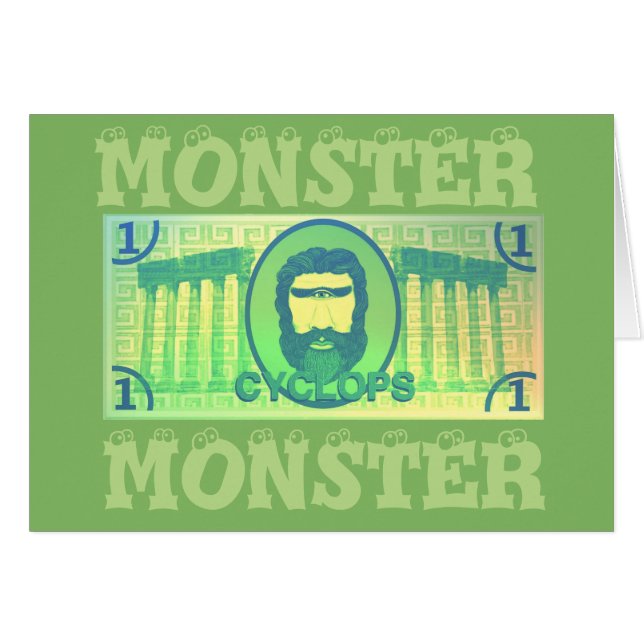 Tarjeta Cyclops Monster (regalo de dinero) (Anverso (Horizontal))