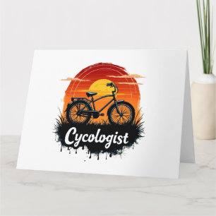 Tarjeta Cycologist Bike Adventure: Tee gráfico atardecer