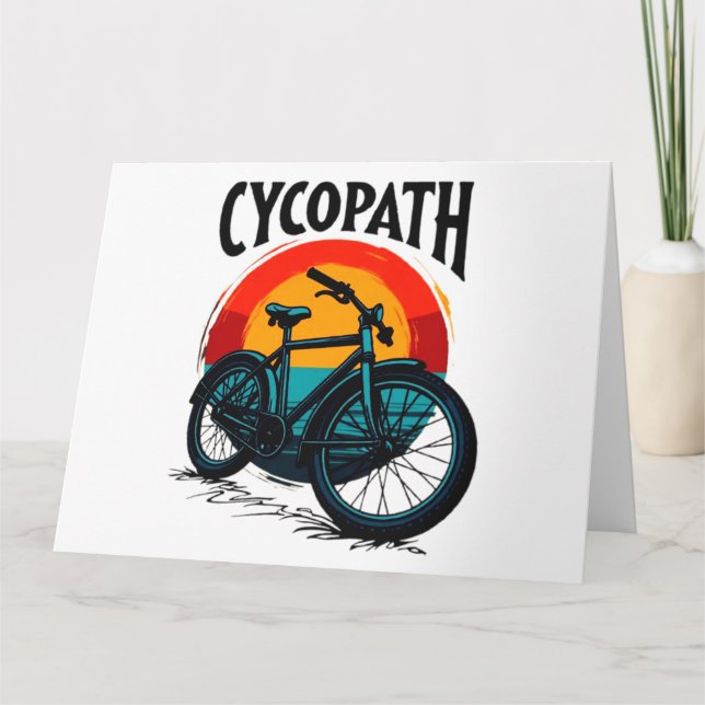 Tarjeta Cycopath: Bicicleta energética con té gráfico al a (Anverso)