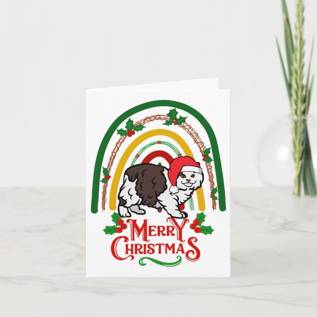 Tarjeta Cymrric Cat Merry Christmas (Anverso)
