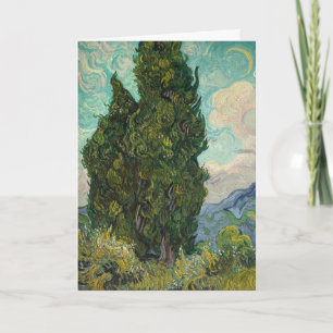 Tarjeta Cypresses de van Gogh: en blanco