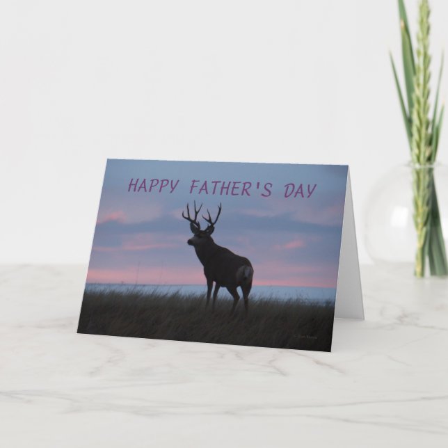 Tarjeta D3 Mule Deer Buck Sunrise Buck (Anverso)