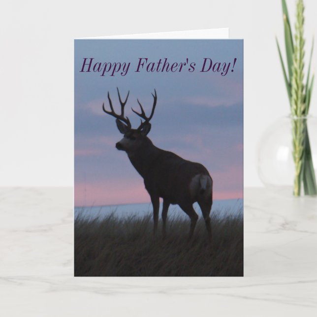 Tarjeta D3 Mule Deer Buck Sunrise Buck (Anverso)