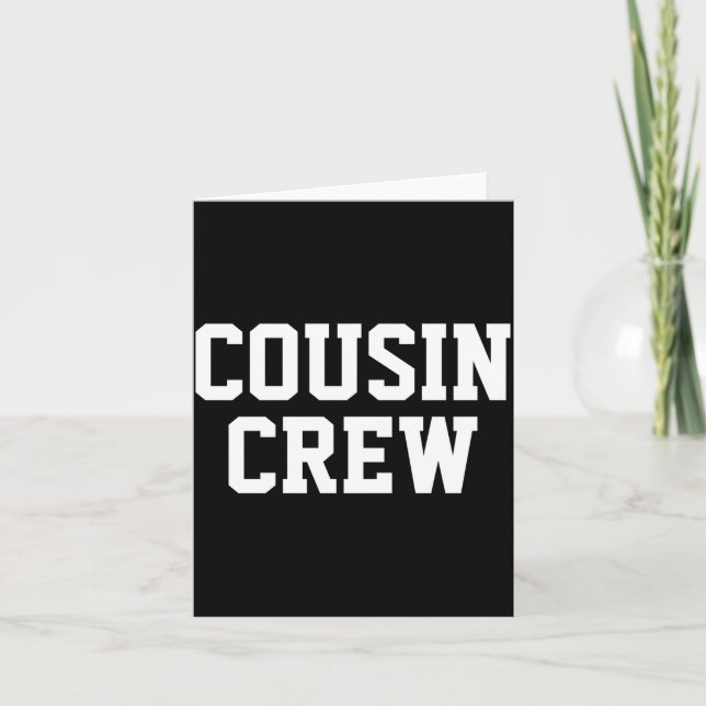 Tarjeta D Cousin Crew Matching Family _1  (Anverso)