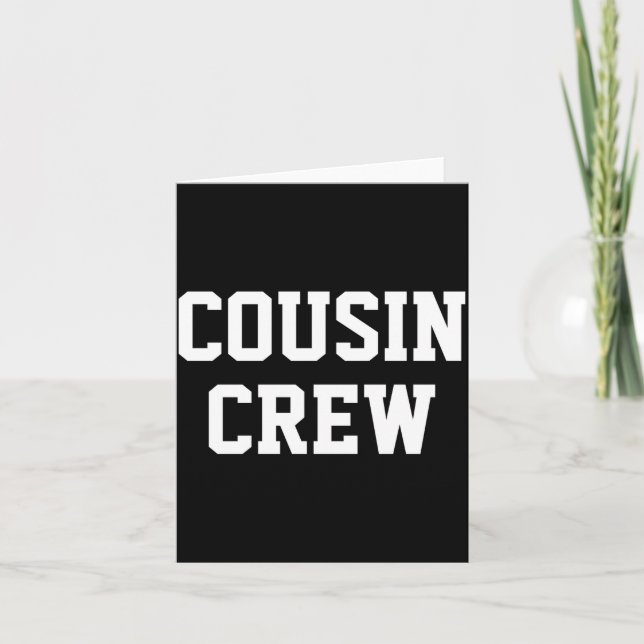 Tarjeta D Cousin Crew Matching Family _2  (Anverso)