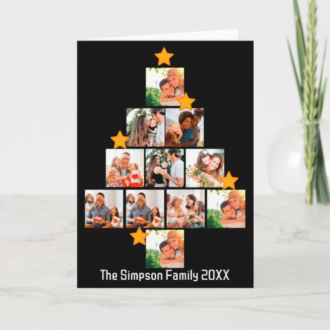 Tarjeta D Fun Family Christmas 11 Photo Collage Baby  (Anverso)