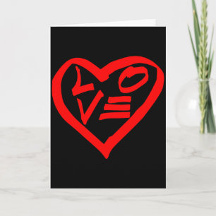 Tarjeta D Graffiti del Día de San Valentín de Amor y Coraz