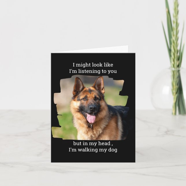 Tarjeta D Pet Photo Funny Dog Dad  (Anverso)