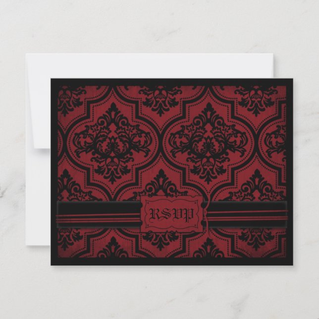 Tarjeta D RSVP de la novia del vampiro (Anverso)