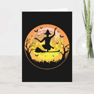 Tarjeta Da miedo los regalos de Halloween de la bruja de Y