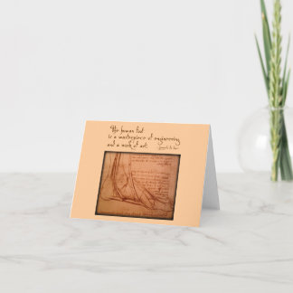 Tarjeta da Vinci: "El pie humano es..."