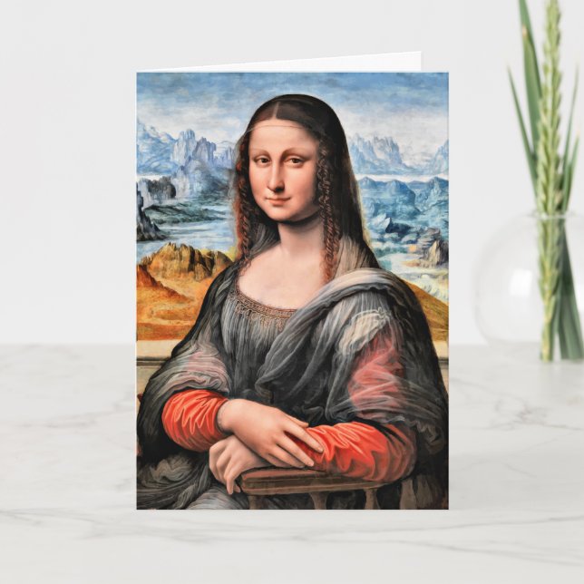 Tarjeta Da Vinci - Mona Lisa, pintura de fama mundial (Anverso)