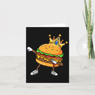 Tarjeta Dabbin Rey De Burgers Burger Dab Bailando Hombres