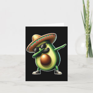 Tarjeta Dabbing Aguacate Divertido Amante de la Comida Veg