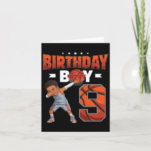 Tarjeta Dabbing Bysketbyll Player 9 Years Old Boy 9Birt