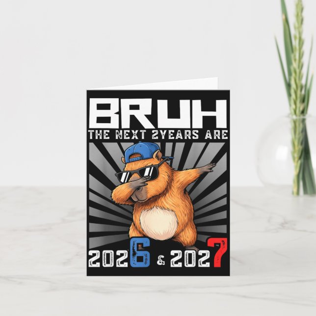 Tarjeta Dabbing Capybara 67 Nye 2026 Boys Kids New Year Ev (Anverso)