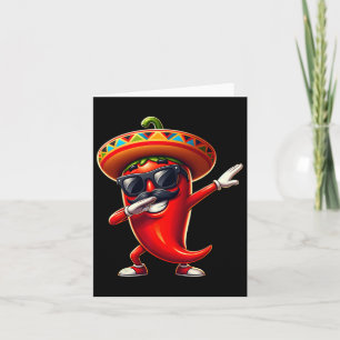 Tarjeta Dabbing Chili Cinco De Mayo Comida Mexicana Para H