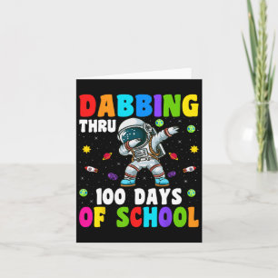Tarjeta Dabbing Durante 100 Días De Escuela Ki Espacial As