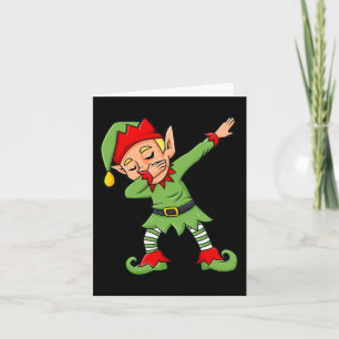 Tarjeta Dabbing Elfo Diversión Navidad Niños Niñas Kids Da