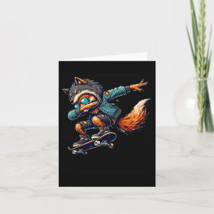 Tarjeta Dabbing Fox Wolf Halloween Trick O Trate A Niños H