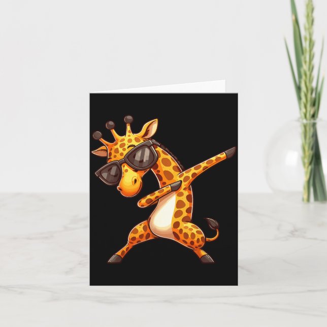 Tarjeta Dabbing Giraffe  (Anverso)