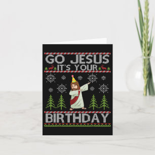 Tarjeta Dabbing Go Jesus Es tu cumpleaños Feliz Navidad